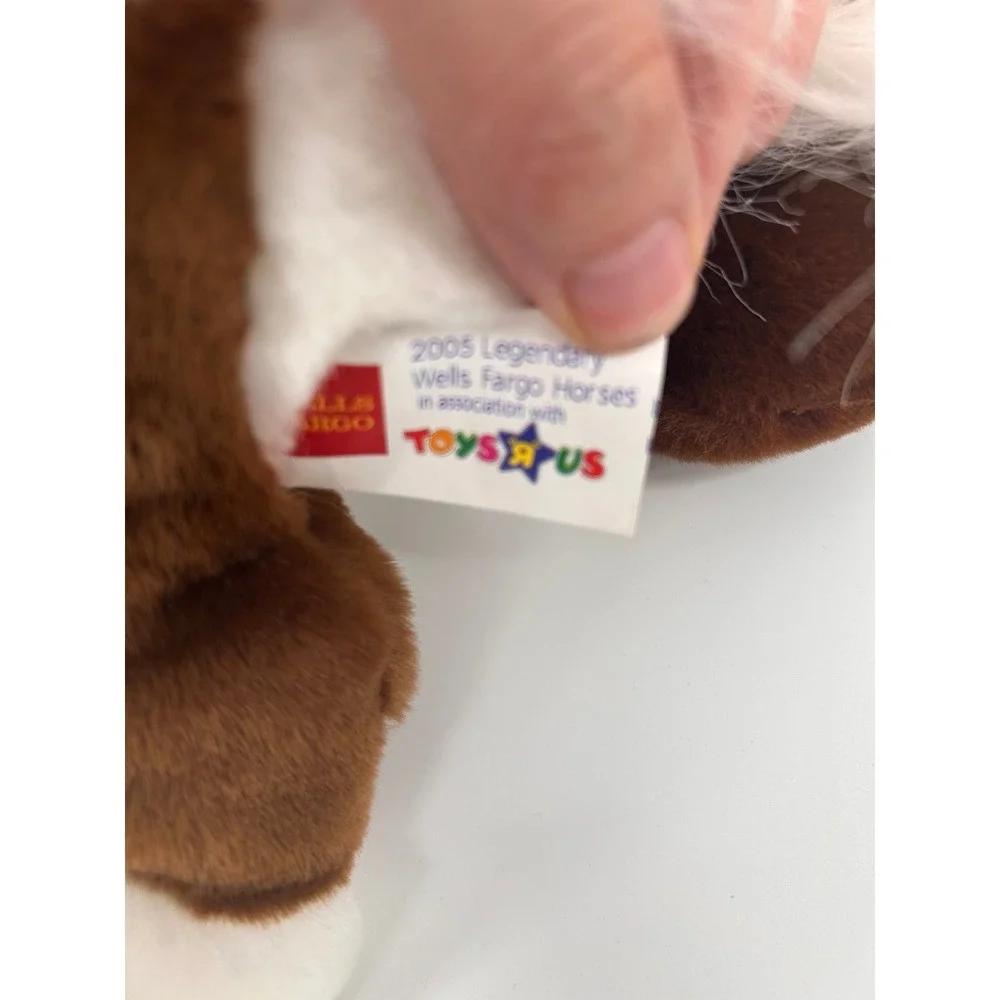2005 Wells Fargo Legendary Horse Plush Toy Brown White Pony Stuffed Animal 11